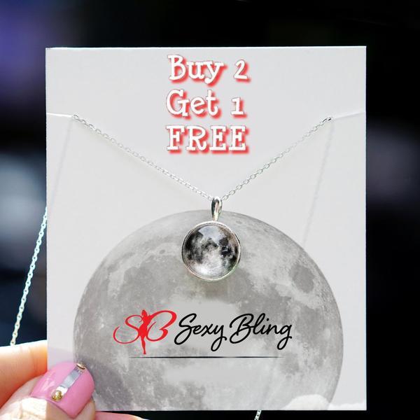 Buy 2 Get 1 Free Moon Necklace Sexybling