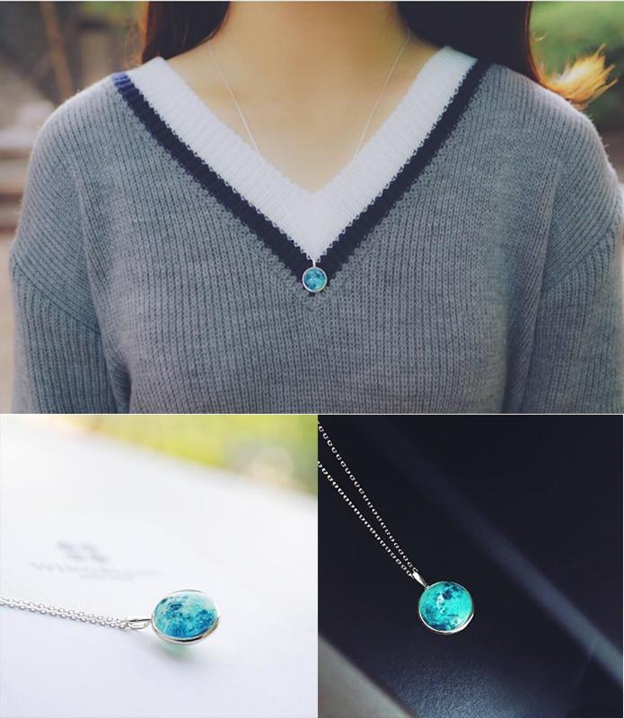 Blue Moon Necklace (Hope) - SexyBling