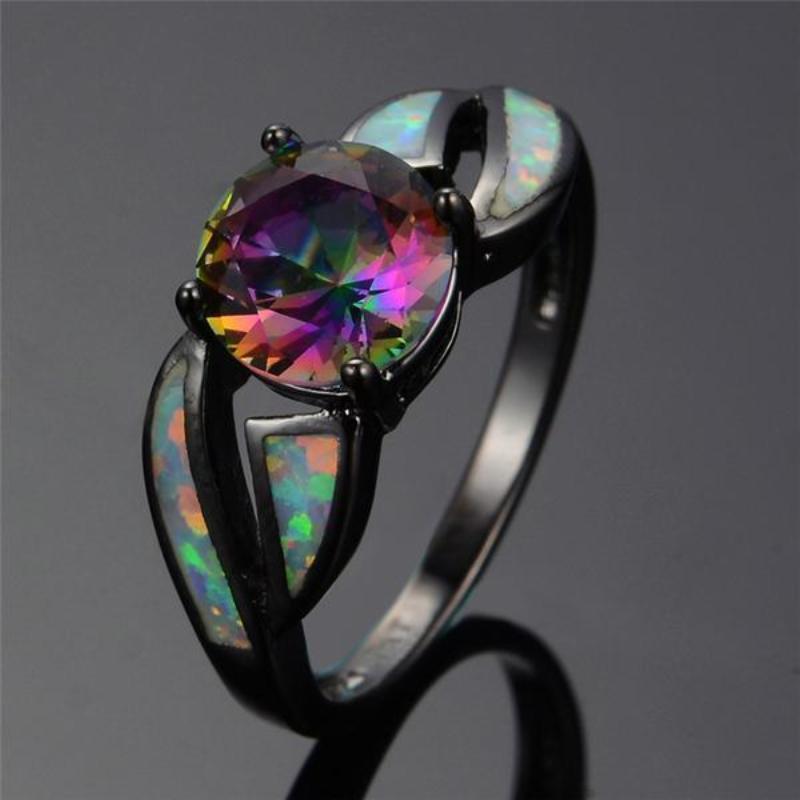 Buy Charming Rainbow Engagement Ring Online at Best Price - SexyBling