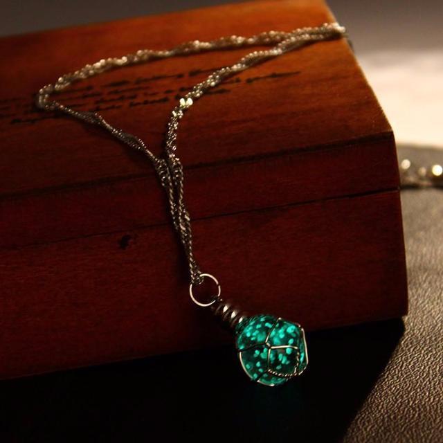 Glow In the Dark Crystal Charming Necklace - SexyBling