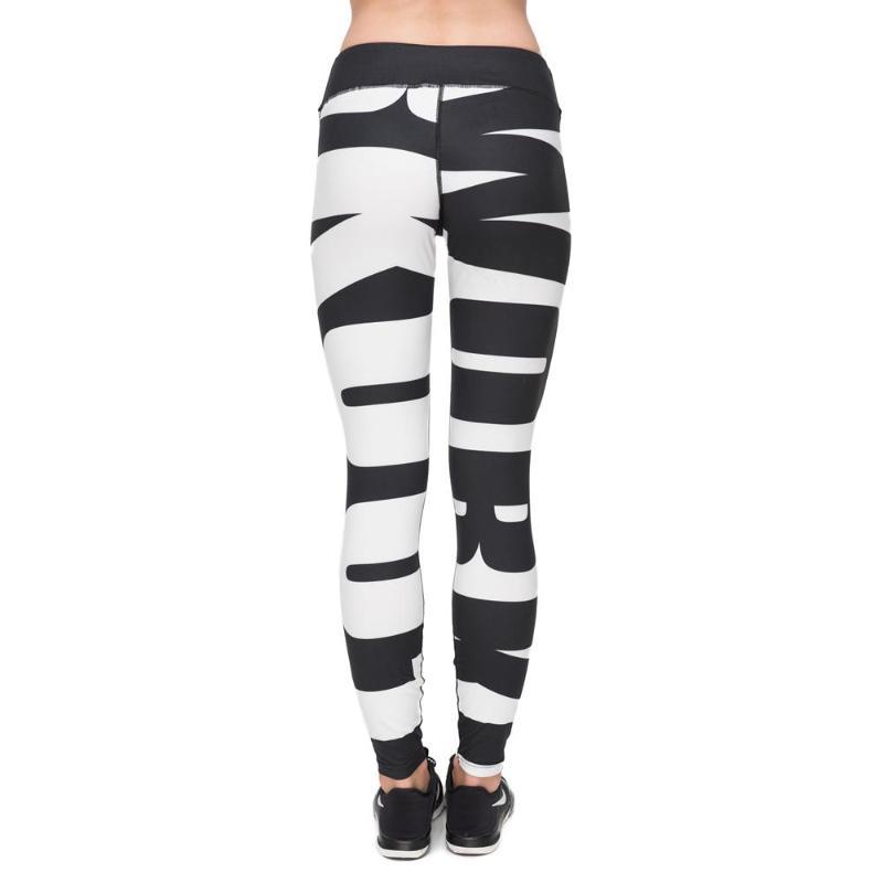 Black Printing Fashion Fitness Suit - SexyBling