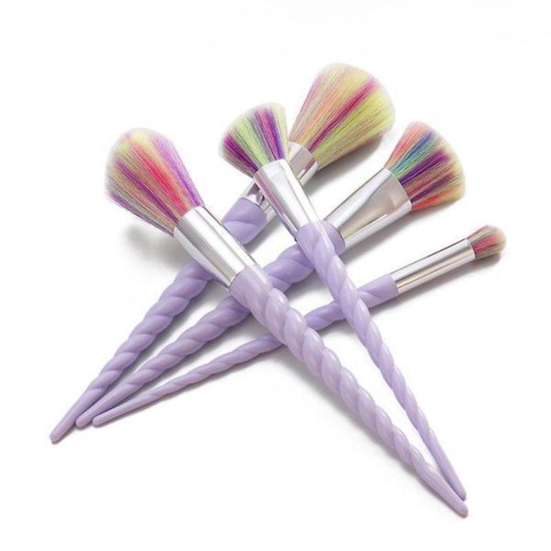 Rainbow Unicorn Makeup Brushes Set - SexyBling