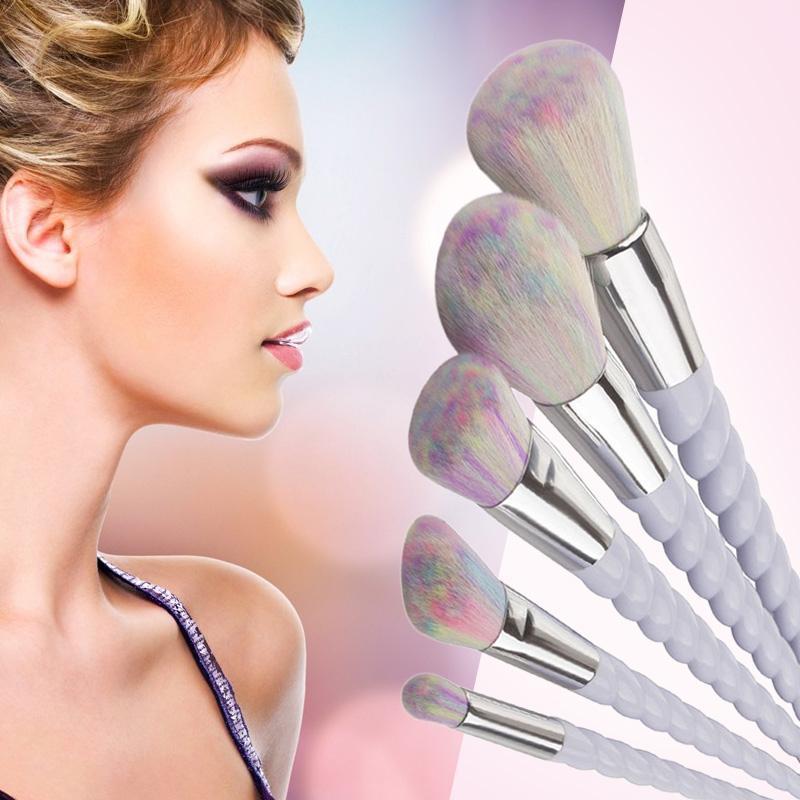 Rainbow Unicorn Makeup Brushes Set - SexyBling