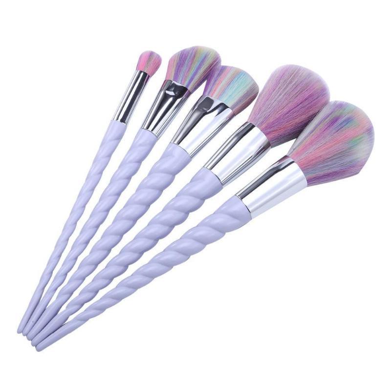 Rainbow Unicorn Makeup Brushes Set - SexyBling