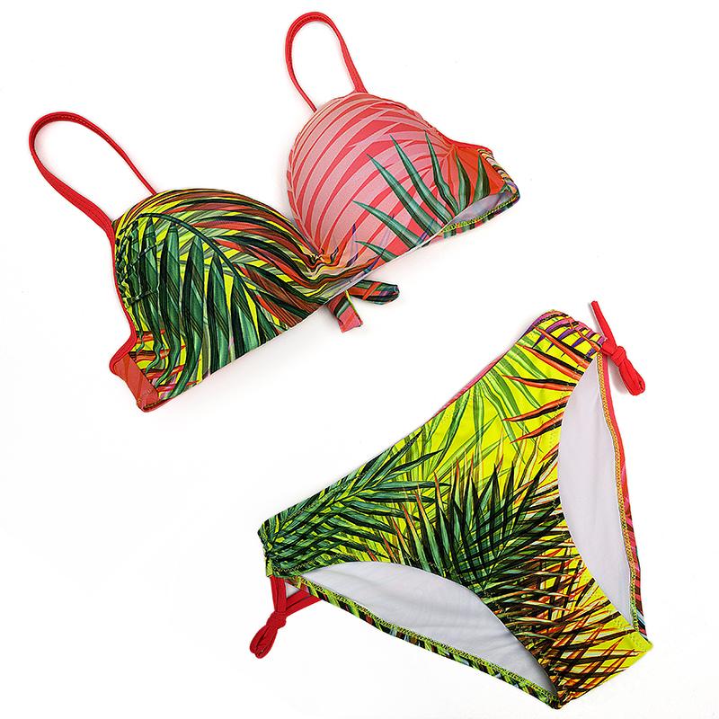 Backless Gradient Bikini Set - SexyBling