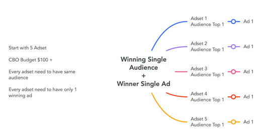 My 5 Winner Facebook Campaigns structure