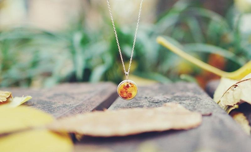 Yellow Moon Necklace (Vitality) - SexyBling