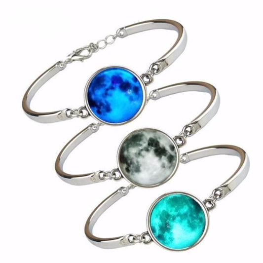 Glow in the Dark Moon Cuff Bracelet - SexyBling