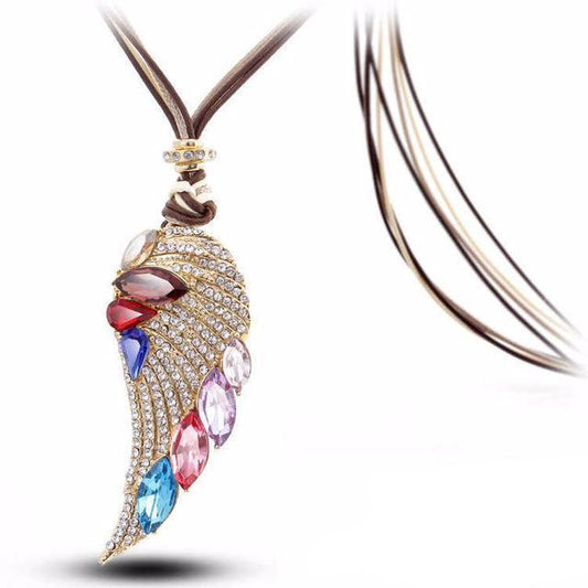 Guardian Angel Wing Pendant Necklace - SexyBling