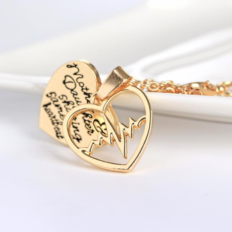 Double Hollow Heart Necklace