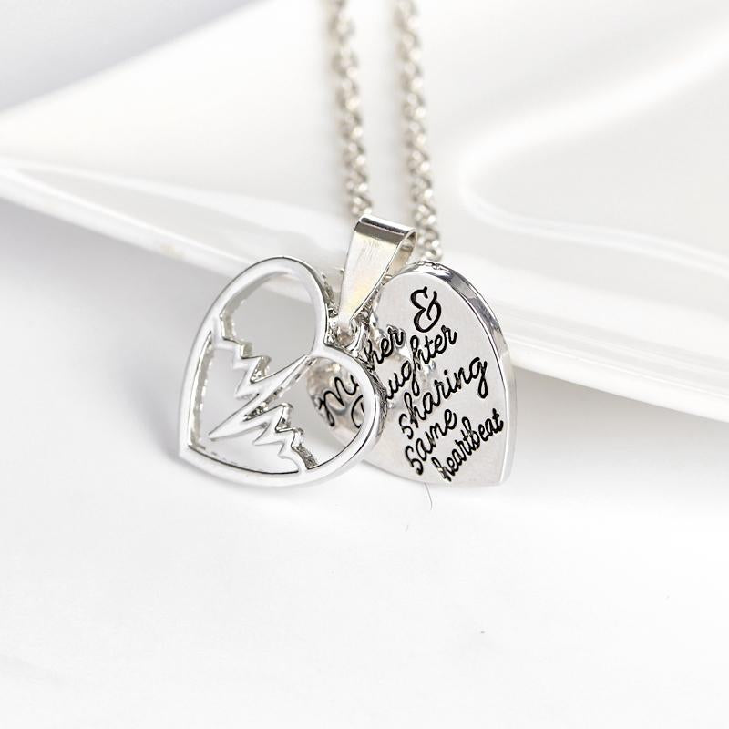 Double Hollow Heart Necklace