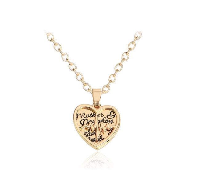 Double Hollow Heart Necklace